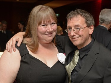 Tamara Harder and Deron Staffen at a New Year's Eve black tie gala event at the DoubleTree hotel in Regina on Thursday, December 31, 2015.