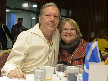 Wes and Kathy Slimmon at Robbie Burns Tartan Ceilidh held at St. Mary's Hall in Regina, Sask. on Saturday January 23, 2016.