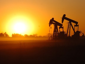 Pumpjacks at work south of Weyburn.