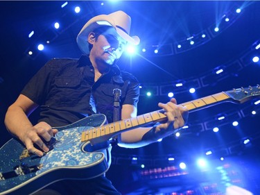 Brad Paisley performs as part of his "Crushin' It" world tour at the Brandt Centre in Regina on Saturday Feb. 20, 2016.