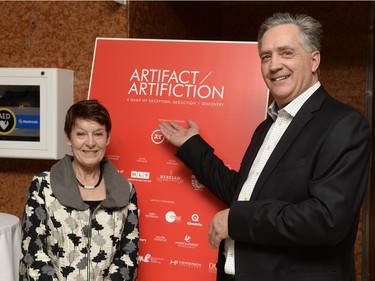 Judy and Barry Eisenzimmer at Artifact or Artifiction, a fundraiser held at the Royal Saskatchewan Museum in Regina on Saturday Feb. 6, 2016.