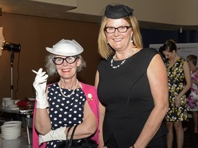 Marie Desjardins and Ingrid Eggerman at Shine, a fundraiser for Dress for Success Regina, held at the Conexus Arts Centre in Regina on Saturday Feb. 27, 2016.