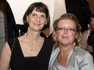 Michelle Serafin and Judy Ferguson at the fundraiser Shine.
