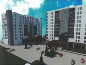 A rendering of Eden Care Communities' proposed facilities at Broad Street and 5th Avenue North.