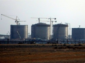 Oil tanks are seen at Rabigh Refining & Petrochemical Co. facilities during a media visit, 120 kms north of the Red Sea Saudi city of Jeddah, Saudi Arabia.
