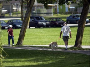 Dog owners walking their pets in parks and other public places have a responsibility to clean up after them.