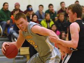The LeBoldus Golden Suns' Carter Millar, left, shown at the 2015 Luther Invitational Tournament, hopes to help his team win a second consecutive LIT title on Saturday.