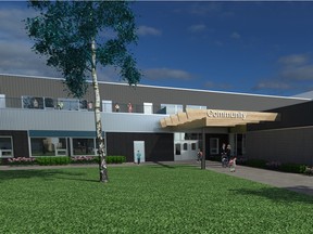 An artist rendering of a joint-use school in Regina.