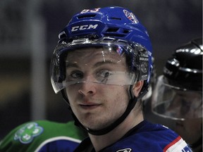 Jesse Gabrielle, shown with the Regina Pats in 2014-15, is rejoining the team after a trade on Friday with the Prince George Cougars.