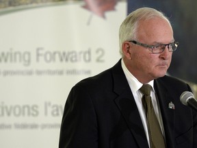 Agriculture Minister Lyle Stewart announced details of the 2016 crop insurance program in Melville on Thursday.