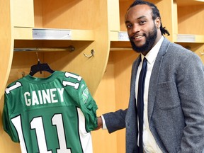 Ed Gainey didn't let the slumping loonie keep him from signing with the Roughriders
