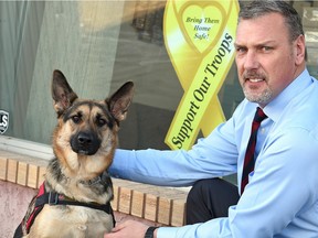 Chris Siddons, with his service dog Sierra, points out that those facing operational stress injury (OSI) simply want understanding and assistance.