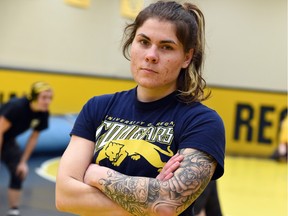 U of Regina wrestler Kristine Longeau, a fifth-year athlete who is preparing for her final appearance at the CIS wrestling championships this weekend.