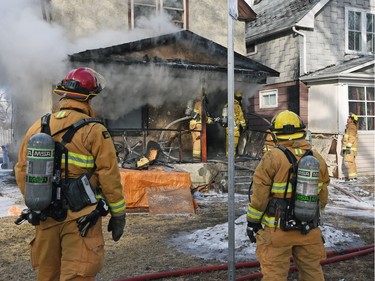 Regina fire and EMS were on the scene of a morning house fire at 1432 Garnet St. in Regina on Feb. 29, 2016. Two people were treated at the scene by EMS.