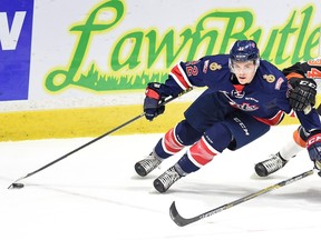 The Regina Pats' Rykr Cole, left, has become a sparkplug for the Western Hockey League team.
