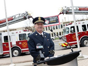 Fire chief Ernie Polsom with Regina Fire and Protective Services in October 2015.