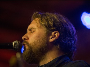 Ewan Currie, of the Sheepdogs, performs at Village Guitar and Amp on Saturday, February 13th, 2016.