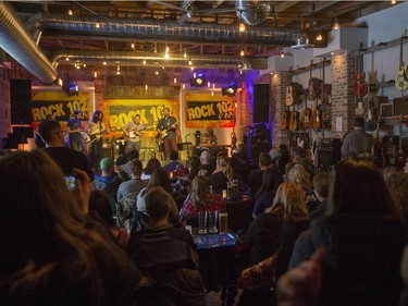 The Sheepdogs perform at Village Guitar and Amp on Saturday, February 13th, 2016.