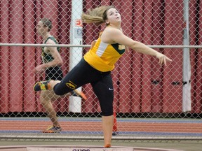 Thrower Reagan Fedak has had a surprising rookie season for the University of Regina Cougars track and field team.