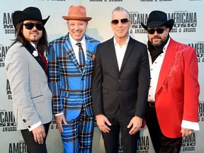 The Mavericks, comprised of Eddie Perez (left), Jerry Dale McFadden, Paul Deakin, and Raul Malo, will perform at the 2016 Regina Folk Festival.
