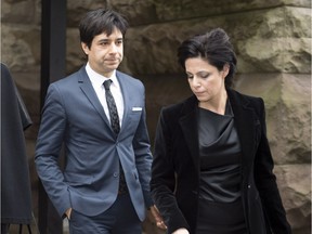 Jian Ghomeshi leaves court in Toronto on Thursday, March 24, 2016 with his lawyer Marie Henein. Ghomeshi was acquitted on all charges of sexual assault and choking following a trial that sparked a nationwide debate on how the justice system treats victims. Ontario court Judge William Horkins said he simply could not rely on the three complainants given their changing and shifting memories and evidence that at times strayed into outright lies. THE CANADIAN PRESS/Frank Gunn ORG XMIT: FNG104