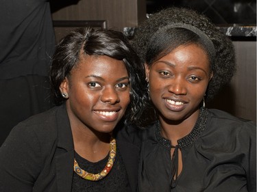 Judith Nkongolo and Fatouma Tshiswaka at a screening party.