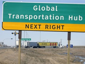 The Global Transportation Hub west of Regina.