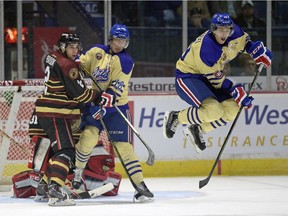 Regina Pats right-winger Lane Zablocki, right, has had a jump in his step over the past two games — earning first-star honours twice in a row.