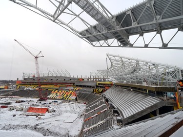 The new Mosaic Stadium is now 77% complete.