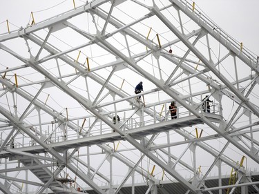 The new Mosaic Stadium is now 77% complete.