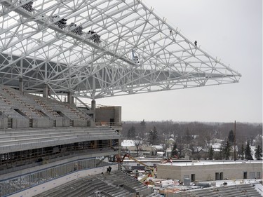 The new Mosaic Stadium is now 77% complete.