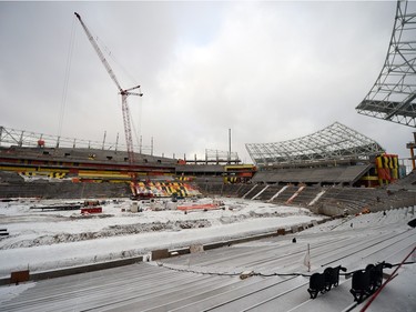 The new Mosaic Stadium is now 77% complete.