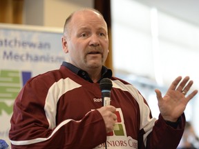 Maple Leafs legend Wendel Clark was entertaining during his appearance the College Park II Retirement Residence on Wednesday