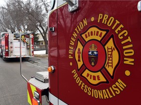Regina Fire and Protective Services logo.