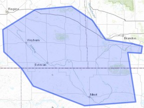 REGINA, SK :  Map showing the Souris/Mouse River Basin which covers parts of Saskatchewan, North Dakota and Manitoba. (Photo: U.S. Geological Survey.)  Accompanies story 0302 souris
