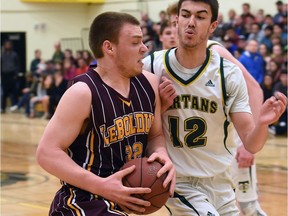 Carter Millar, left, and his teammates on the LeBoldus Golden Suns senior boys basketball team are a treat to watch.