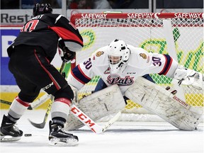 Regina Pats goalie Jordan Hollett earned back-to-back wins over the arch-rival Moose Jaw Warriors on the weekend.
