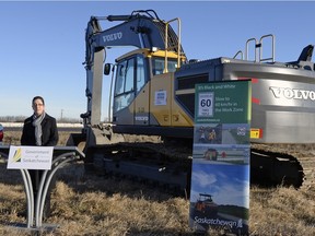 Highways and Infrastructure Minister Nancy Heppner officially kicks off the construction on the White City overpass in December. The Conference Board of Canada says the $1.88 billion bypass project will help boost Regina's GDP to 1.1 per cent in 2016.