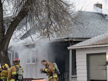 A stubborn house fire on the 1200 block King St. kept Regina Fire and Protective Services busy on Thursday morning.