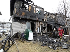 The scene of an overnight condo fire on Wadey Drive just north of 7th Ave.