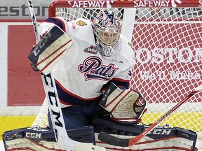 Regina Pats goaltender Tyler Brown picked a good time for his first shutout of the season on Friday, helping his team beat the host Kamloops Blazers 3-0.