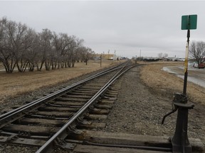 A runaway railcar rolled unmanned on March 1, 2016 from the Co-op Refinery Complex to this location at Robinson Street in Regina.