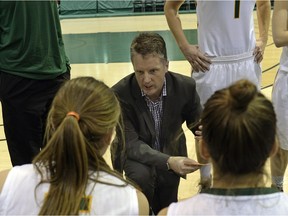 University of Regina Cougars head coach Dave Taylor, shown during a game in November, isn't concerned about his team's relative lack of experience at the CIS women's basketball championship tournament.
