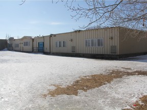 Relocatable classrooms are attached to Dr. John G. Egnatoff School in Saskatoon on March 1, 2016.
