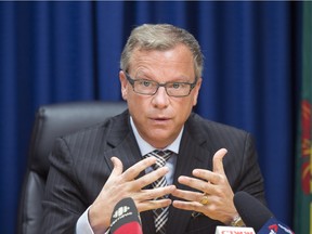 Premier Brad Wall telling reporters at the Saskatoon Cabinet Office he will not sign on to a carbon tax.