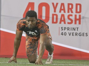 Shaquille Johnson of the CJFL's London Beefeaters parlayed his speed into an invitation to the CFL's main combine in Toronto on the weekend.