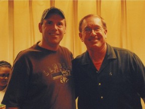Chryssoula Filippakopoulos took this photo of Baseball Hall of Famer Gary Carter, right, and Rob Vanstone at a New York book store in May of 2008. Carter turned 43 on April 8, 1997 — the day that Vanstone and his future wife, Chryssoula, went to dinner for the first time.