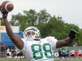 Former Saskatchewan Roughriders receiver Terrence Nunn, shown in 2011, is an example that free-agent camps can be deceiving, in the view of columnist Mike Abou-Mechrek.