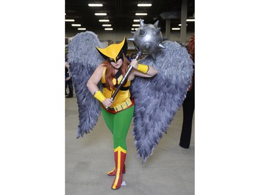 Melody Wood as Hawk Girl at Fan Expo Regina held at Canada Centre in Regina, Sask. on Saturday April. 23, 2016.