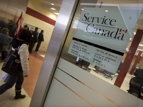 Service Canada locations, like this one on Gerrard St. in East-Toronto, are likely to get busy with increased Employment Insurance claims and recipients, Statistics Canada reported Thursday.